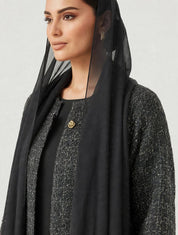 C 2810-03 Grey Tweed Abaya