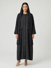 C 2810 Noir Oud Tweed Abaya