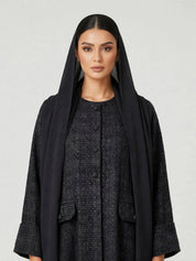 C 2810 Noir Oud Tweed Abaya