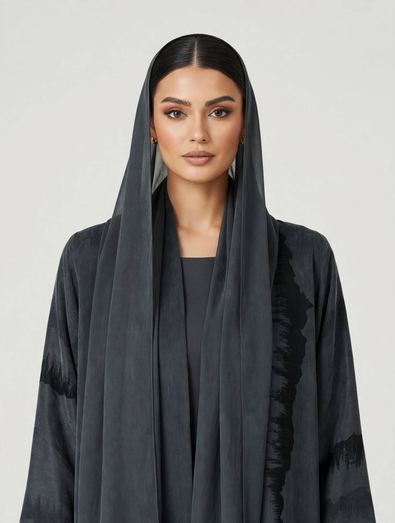 C 2811-01 Charcoal Turkish Cupro Wave Pattern
