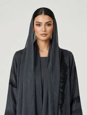 C 2811-01 Charcoal Turkish Cupro Wave Pattern