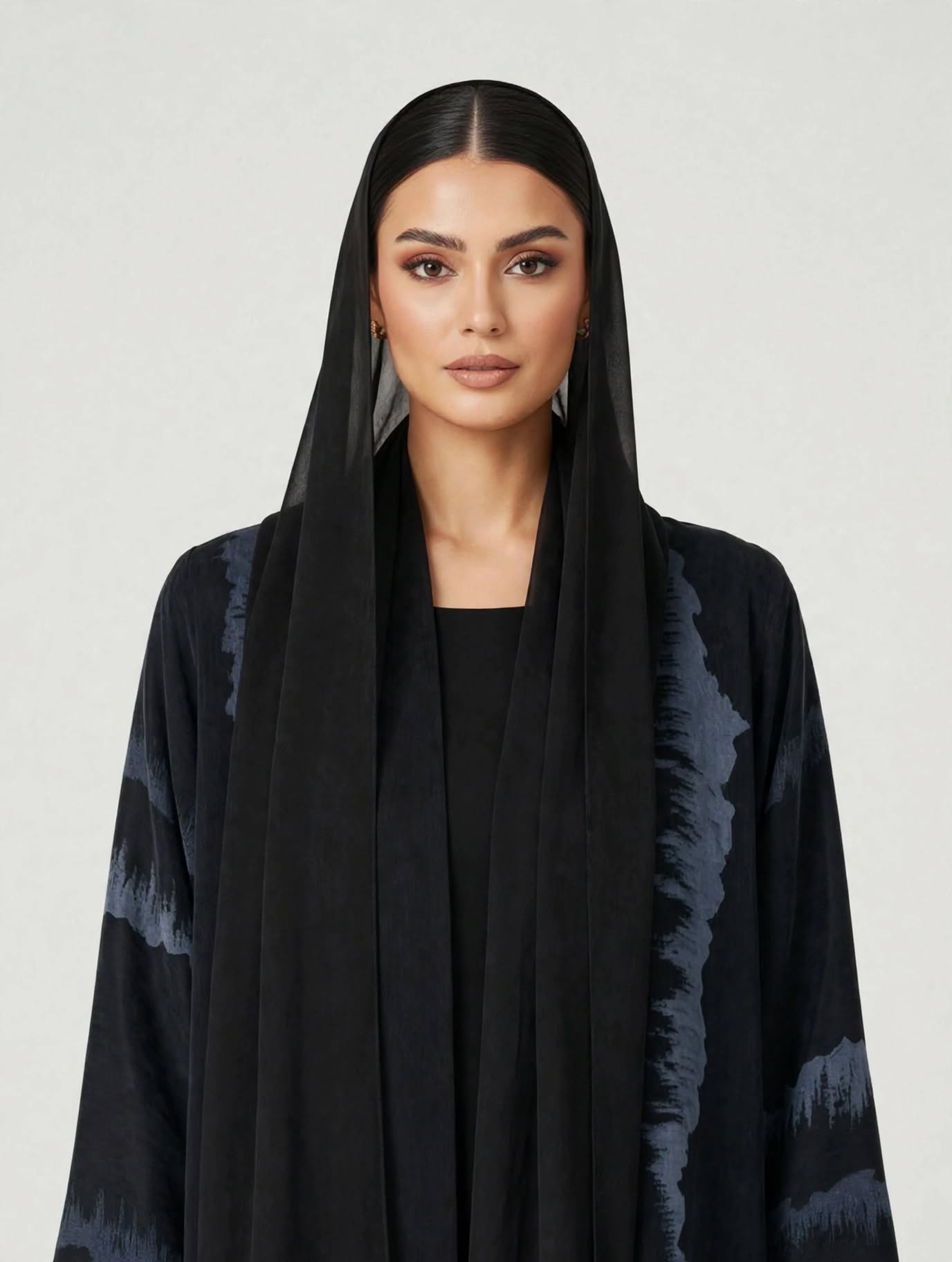 C 2811-02 Midnight Turkish Cupro Wave Pattern