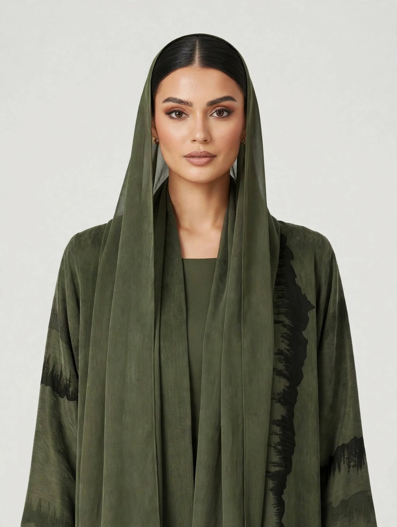 C 2811-04 Olive Turkish Cupro Wave Pattern