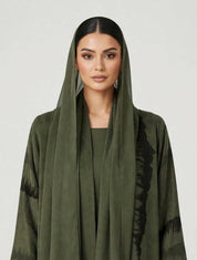 C 2811-04 Olive Turkish Cupro Wave Pattern