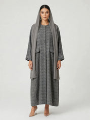 C 2811 Silver Musk Tweed Abaya