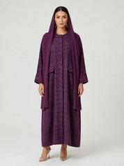C 2812 Violet Oud Tweed Abaya