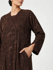 C 2816 Mocha Dantel Abaya