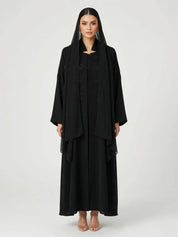 C 2832-01 Rose Quartz Crepe Abaya