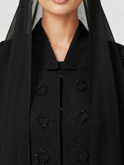 C 2832-01 Rose Quartz Crepe Abaya