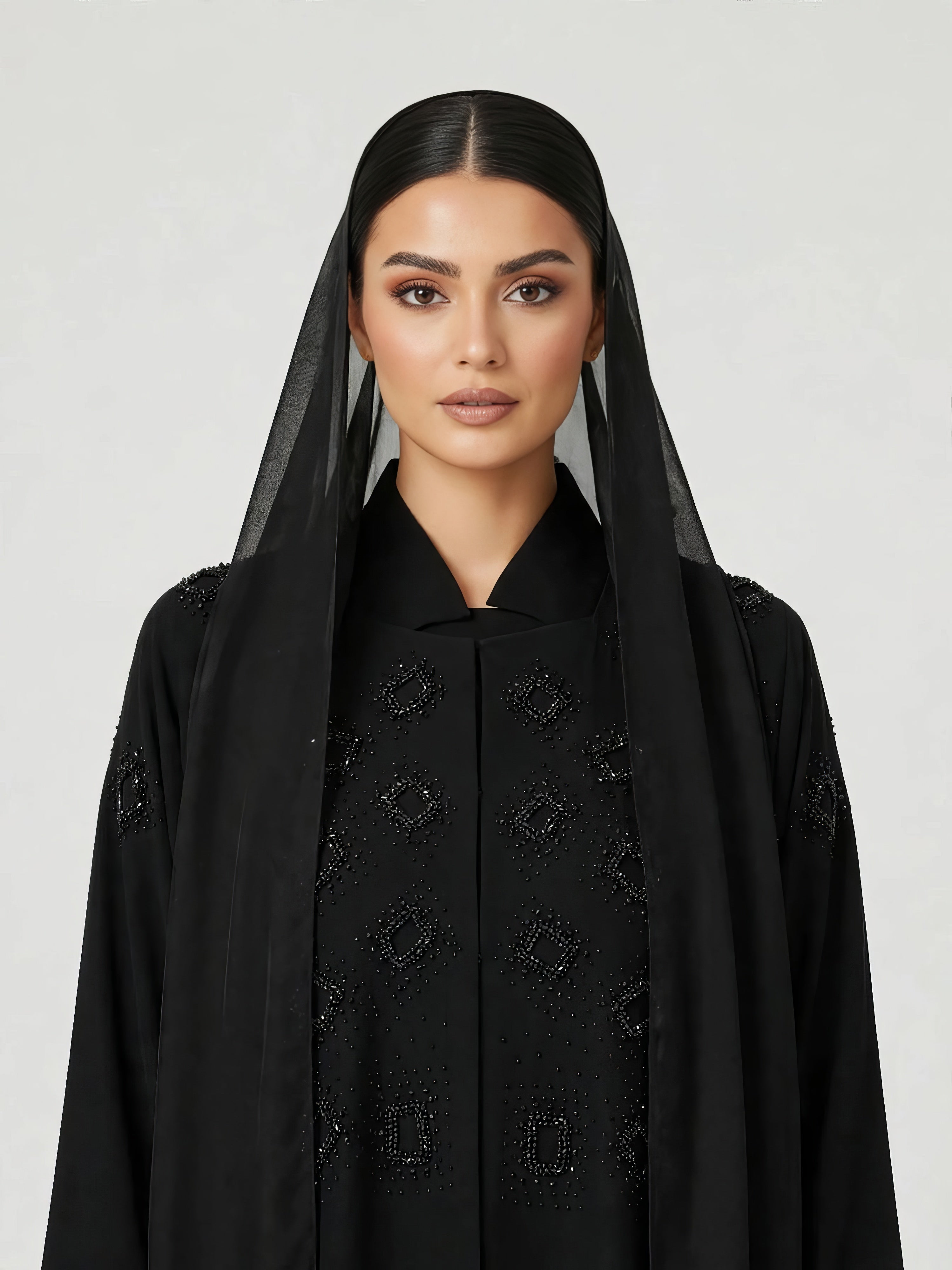 C 2832-01 Rose Quartz Crepe Abaya
