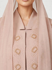 C 2832-02 Noir Quartz Crepe Abaya