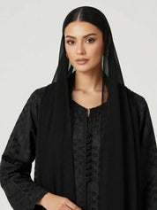 C 2834 Black Patterned Abaya