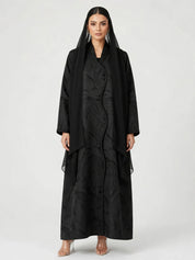 C 2836 Black Swirl Abaya