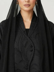 C 2836 Black Swirl Abaya