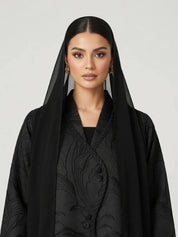 C 2836 Black Swirl Abaya