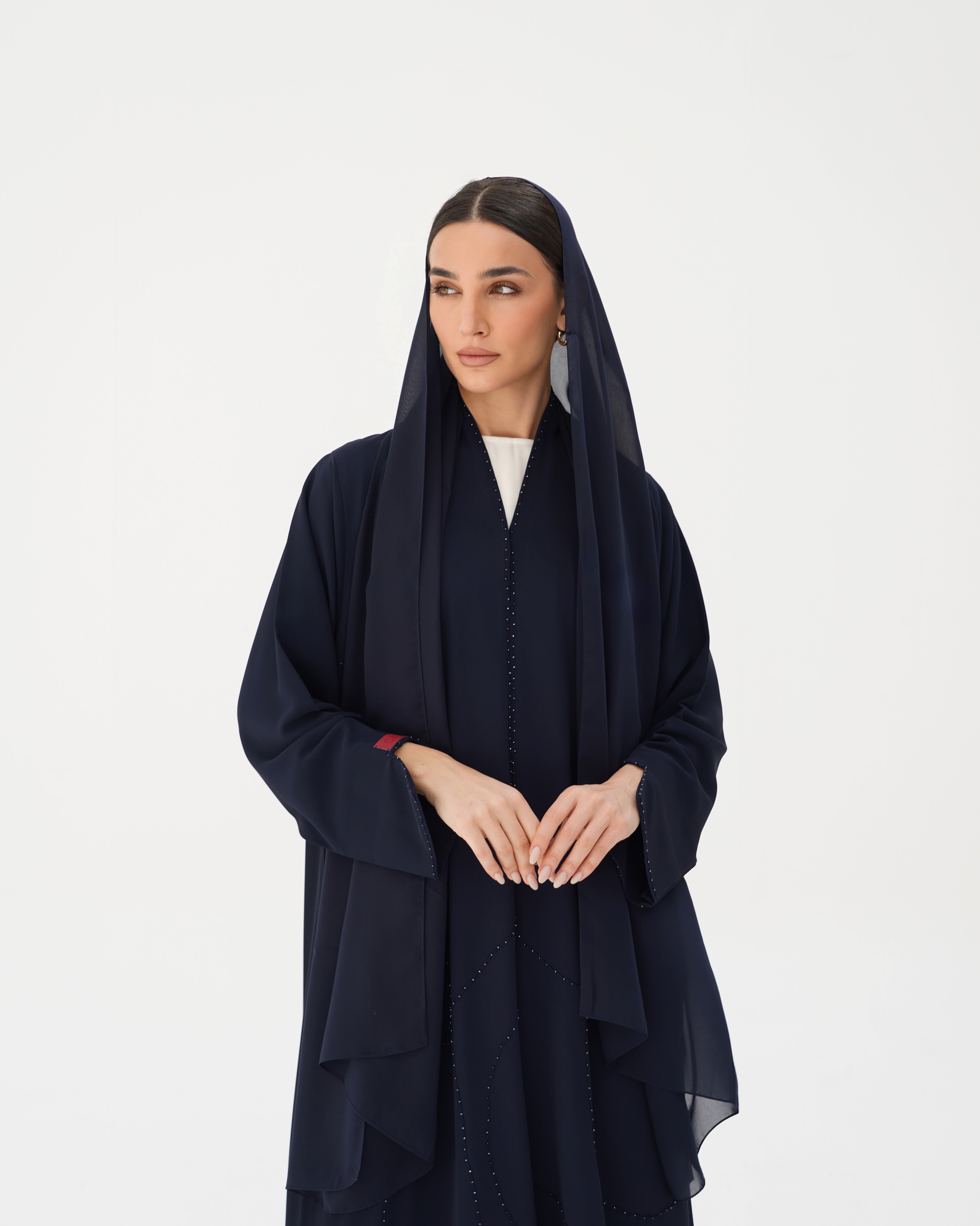 C 2856 Ocean Noir Abaya