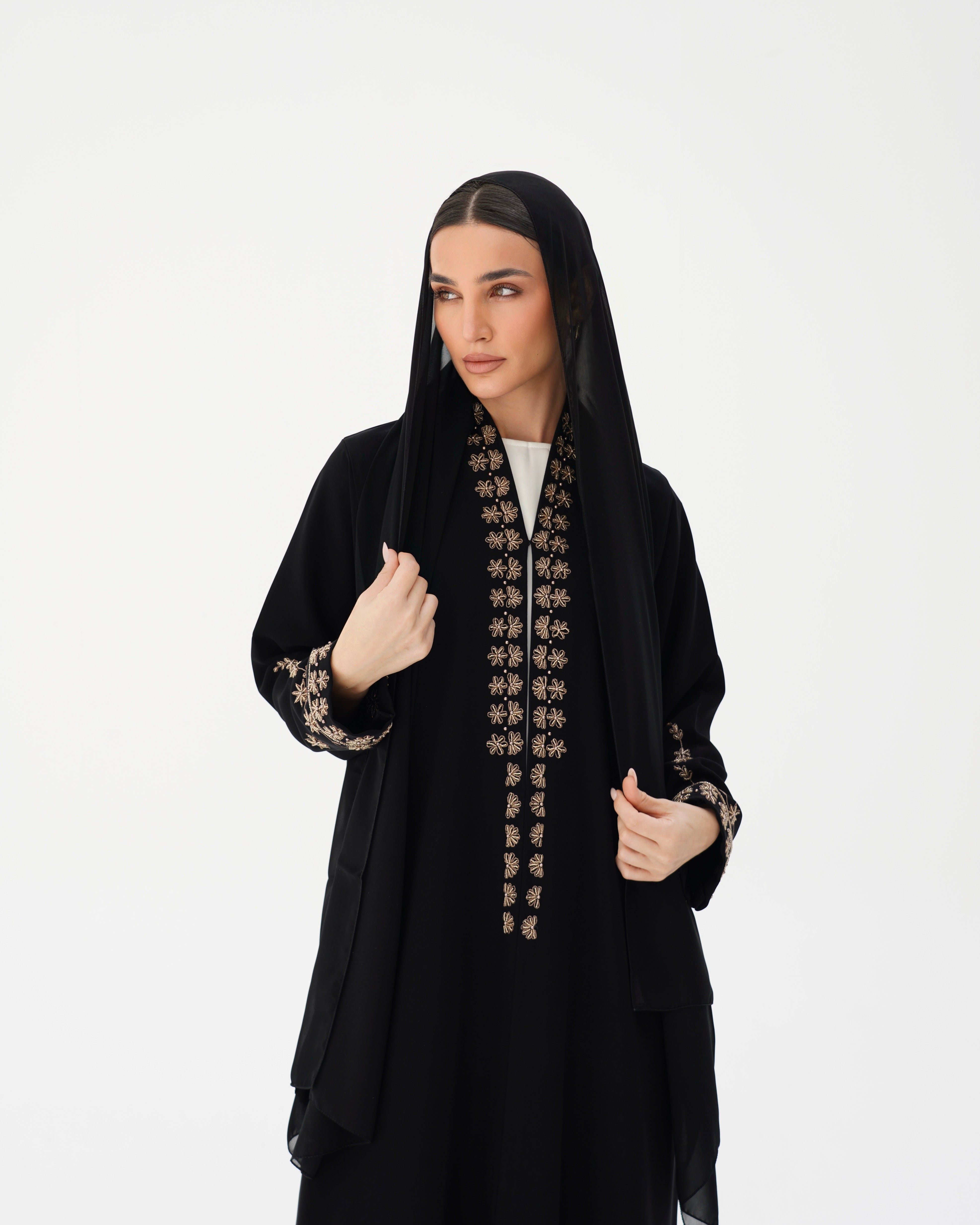 C 2860 Ebony Wood Abaya