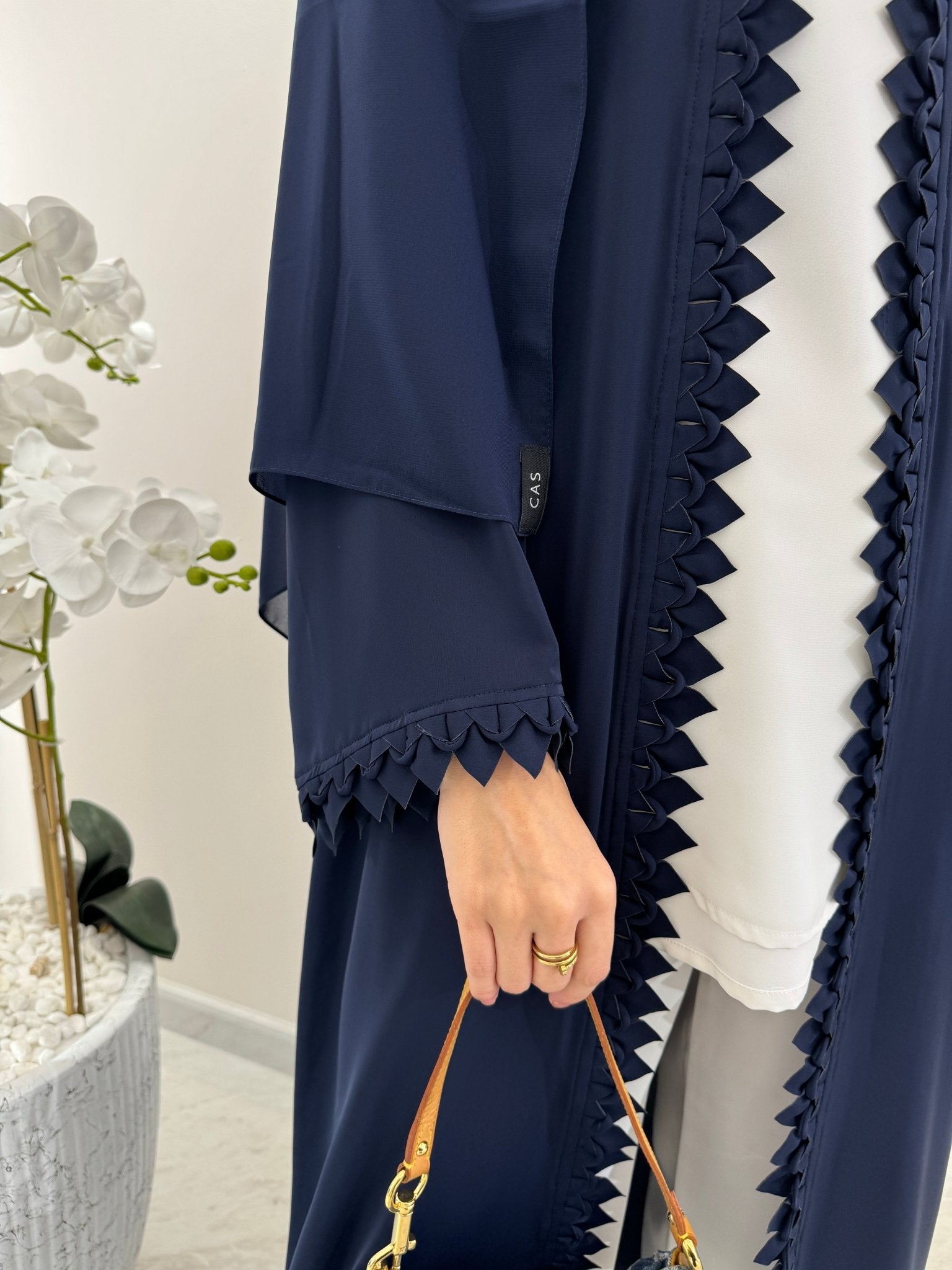 C 3D Zigzag Blue Nada Eid Abaya