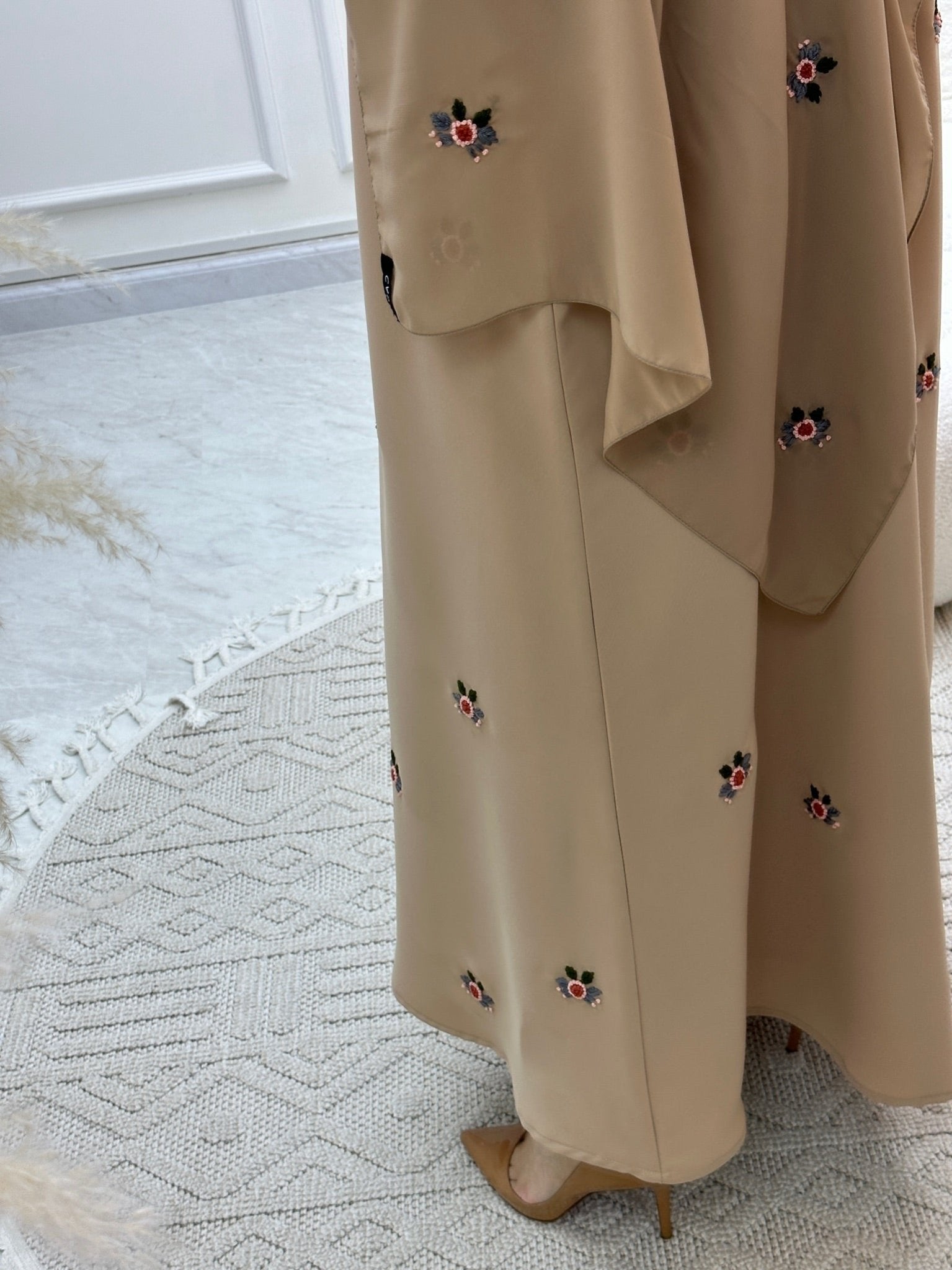 C Beige Rose Abaya