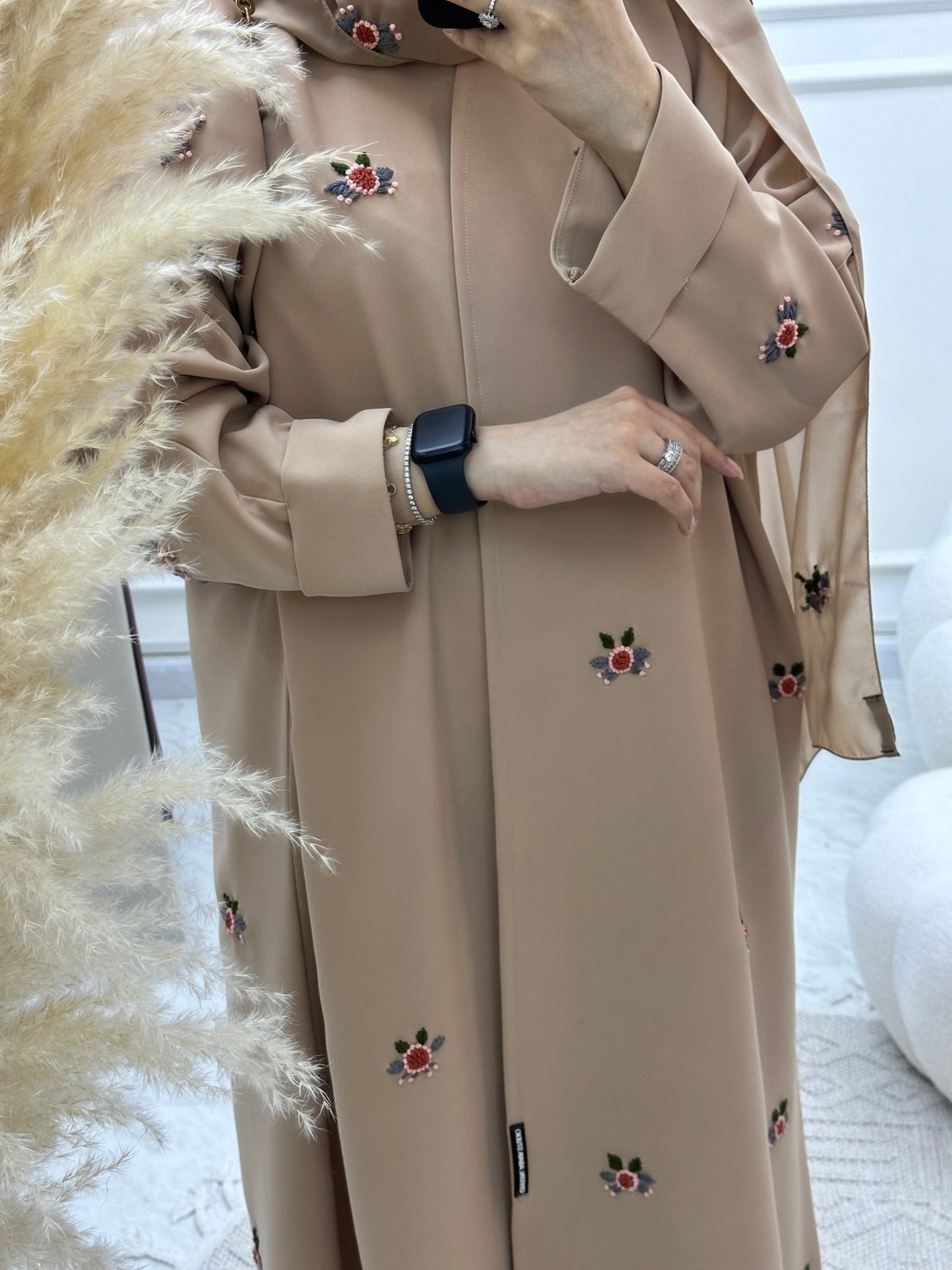 C Beige Rose Abaya