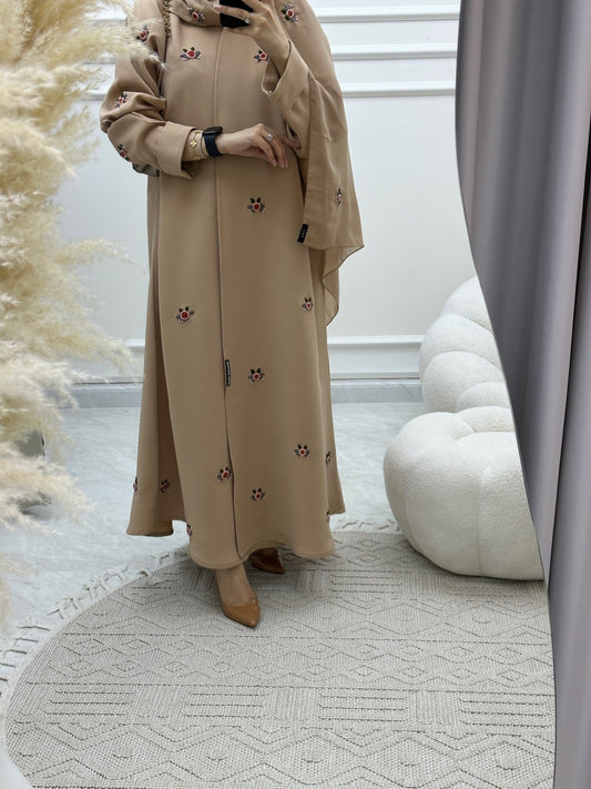 C Beige Rose Abaya