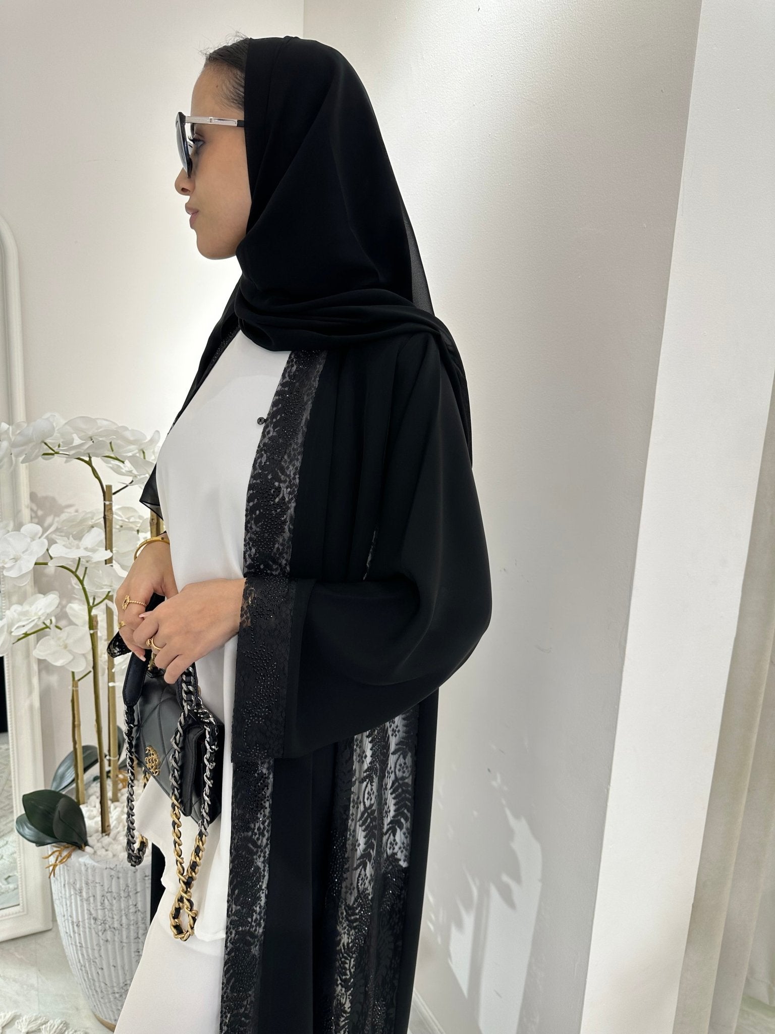 C Black Summer Eid Abaya 01