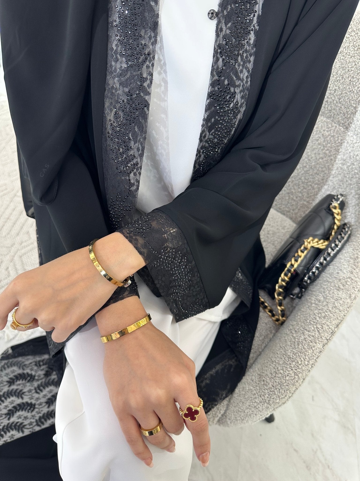 C Black Summer Eid Abaya 01