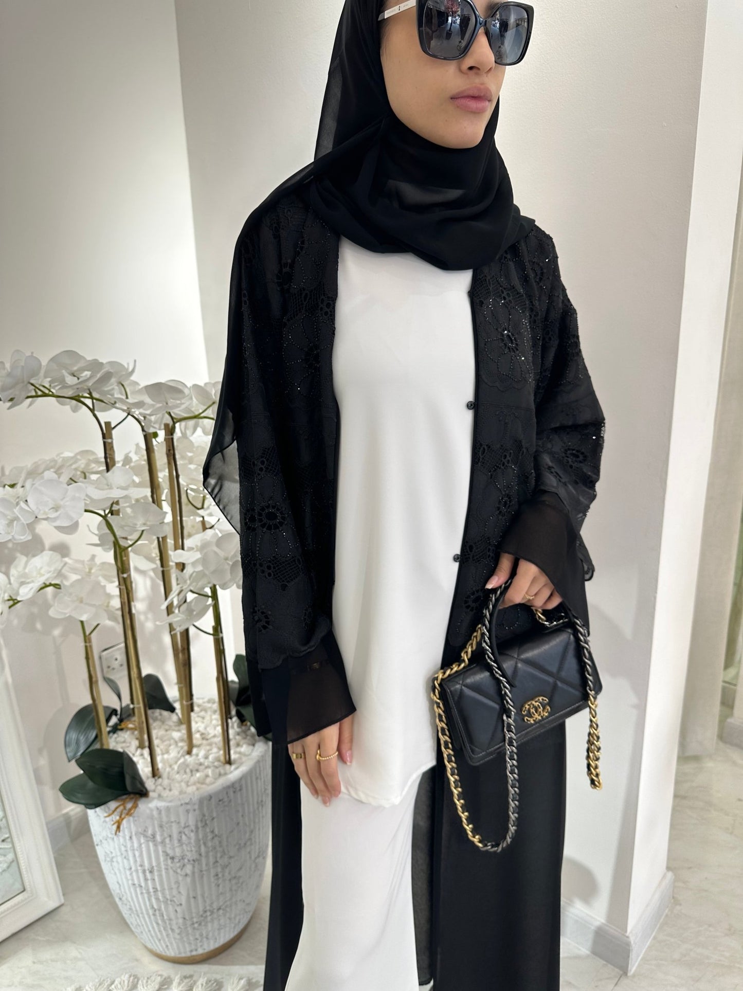 C Black Summer Eid Abaya 02