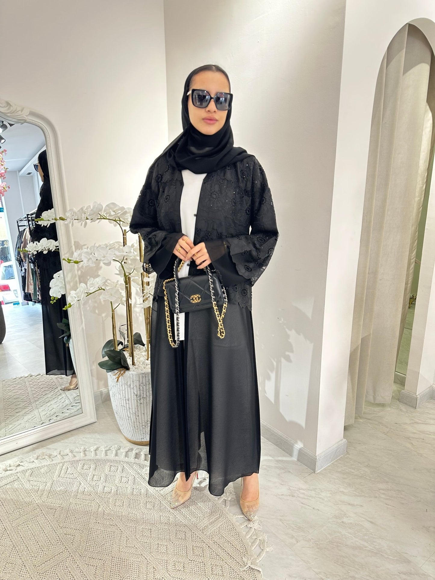 C Black Summer Eid Abaya 02