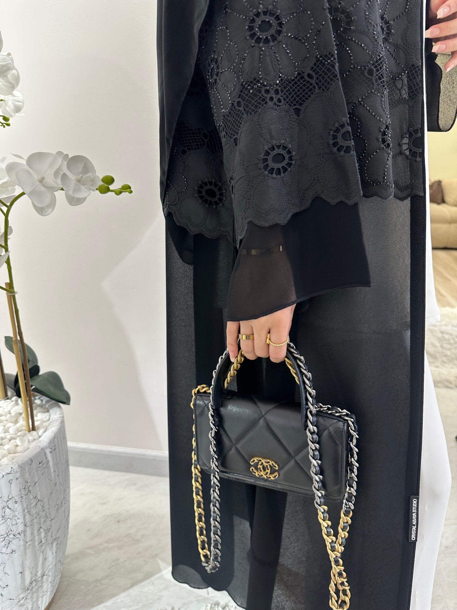 C Black Summer Eid Abaya 02