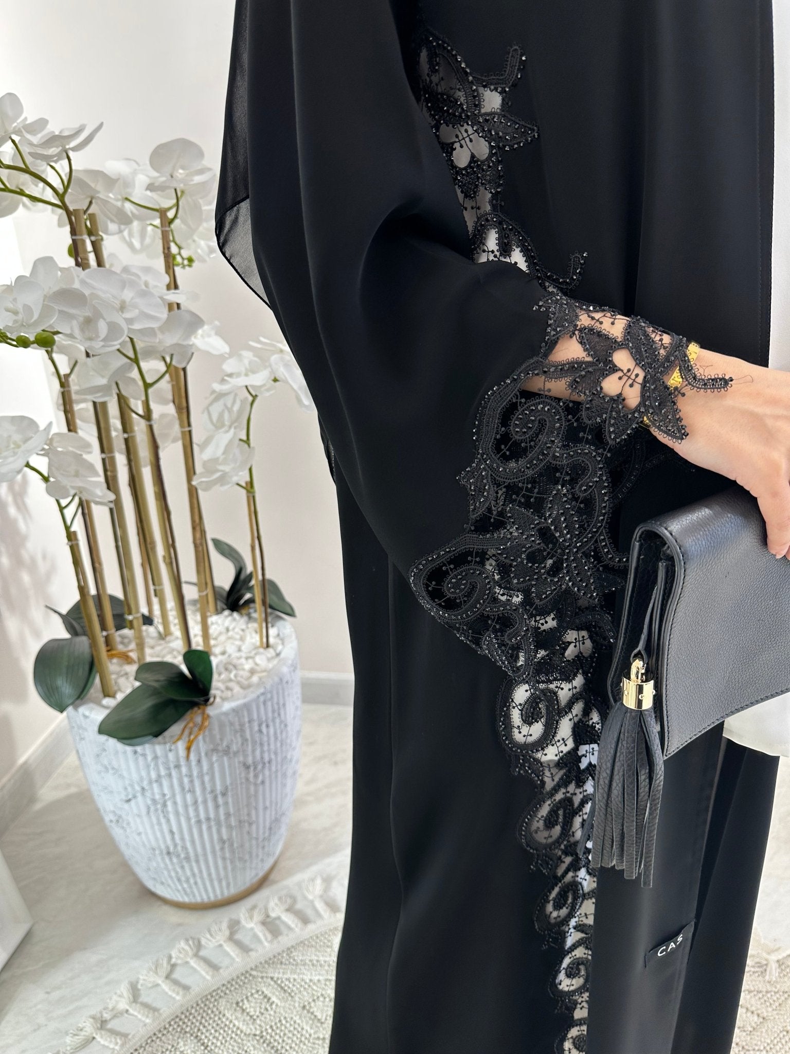 C Black Summer Eid Abaya 04