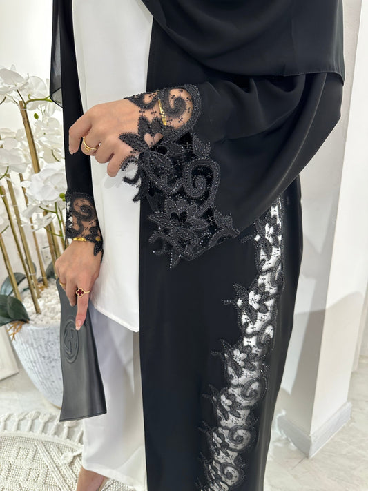 C Black Summer Eid Abaya 04