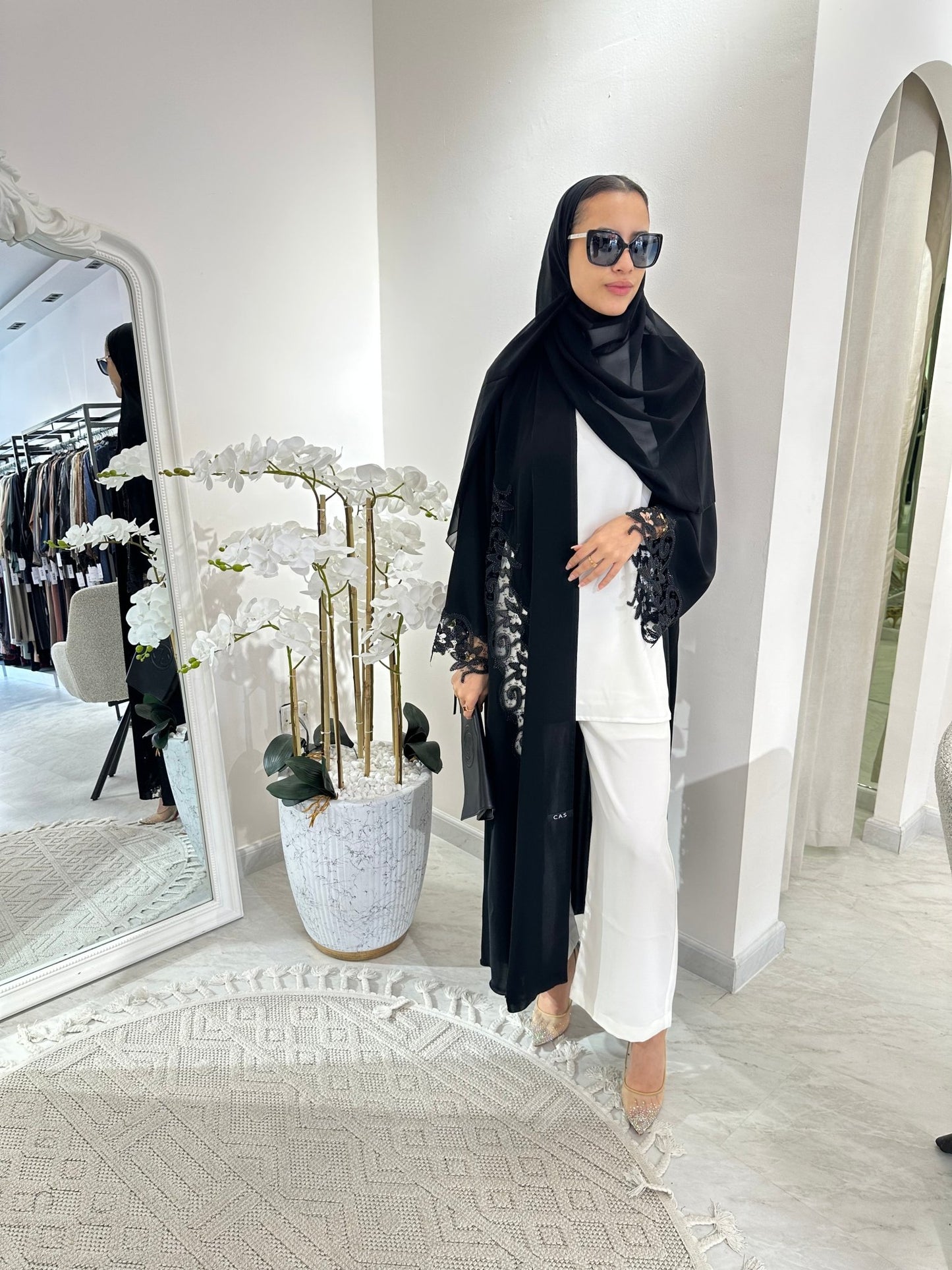 C Black Summer Eid Abaya 04