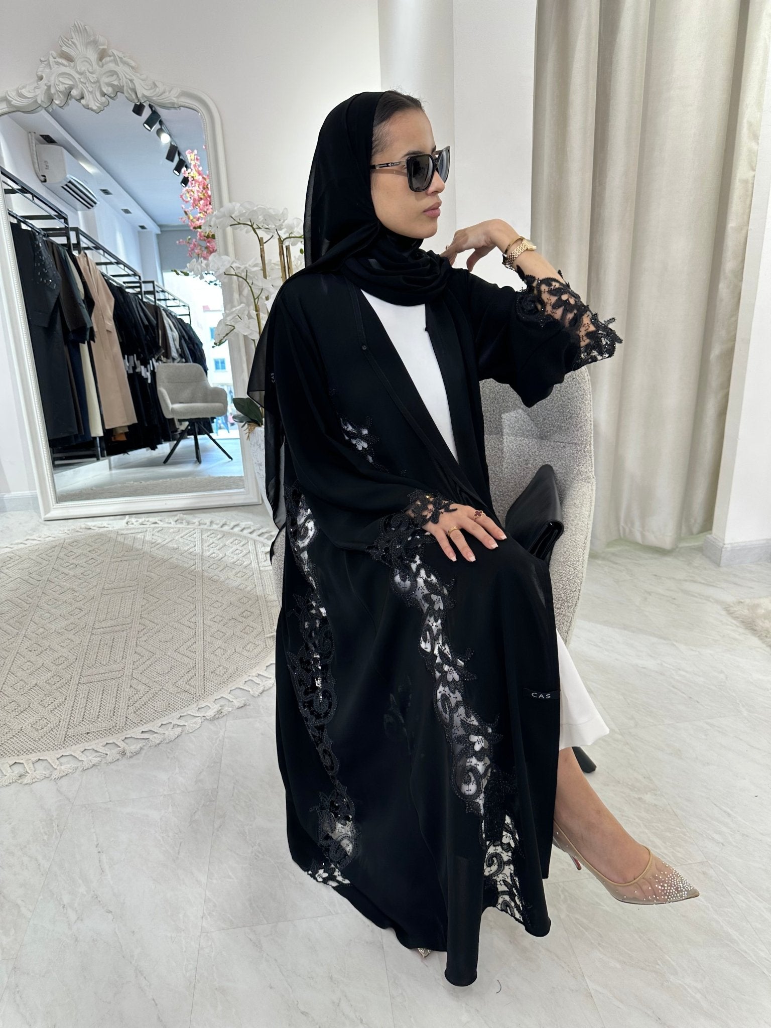 C Black Summer Eid Abaya 04