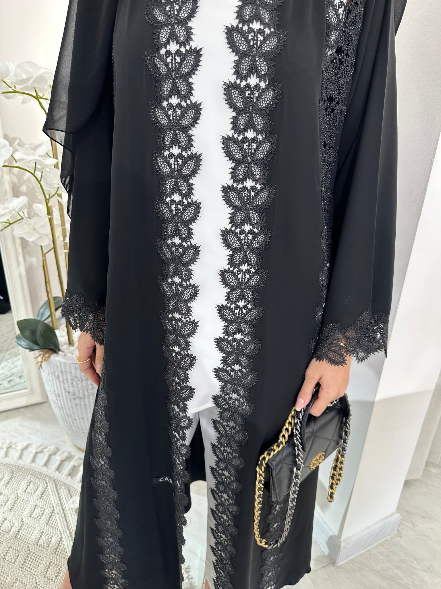 C Black Summer Eid Abaya 05