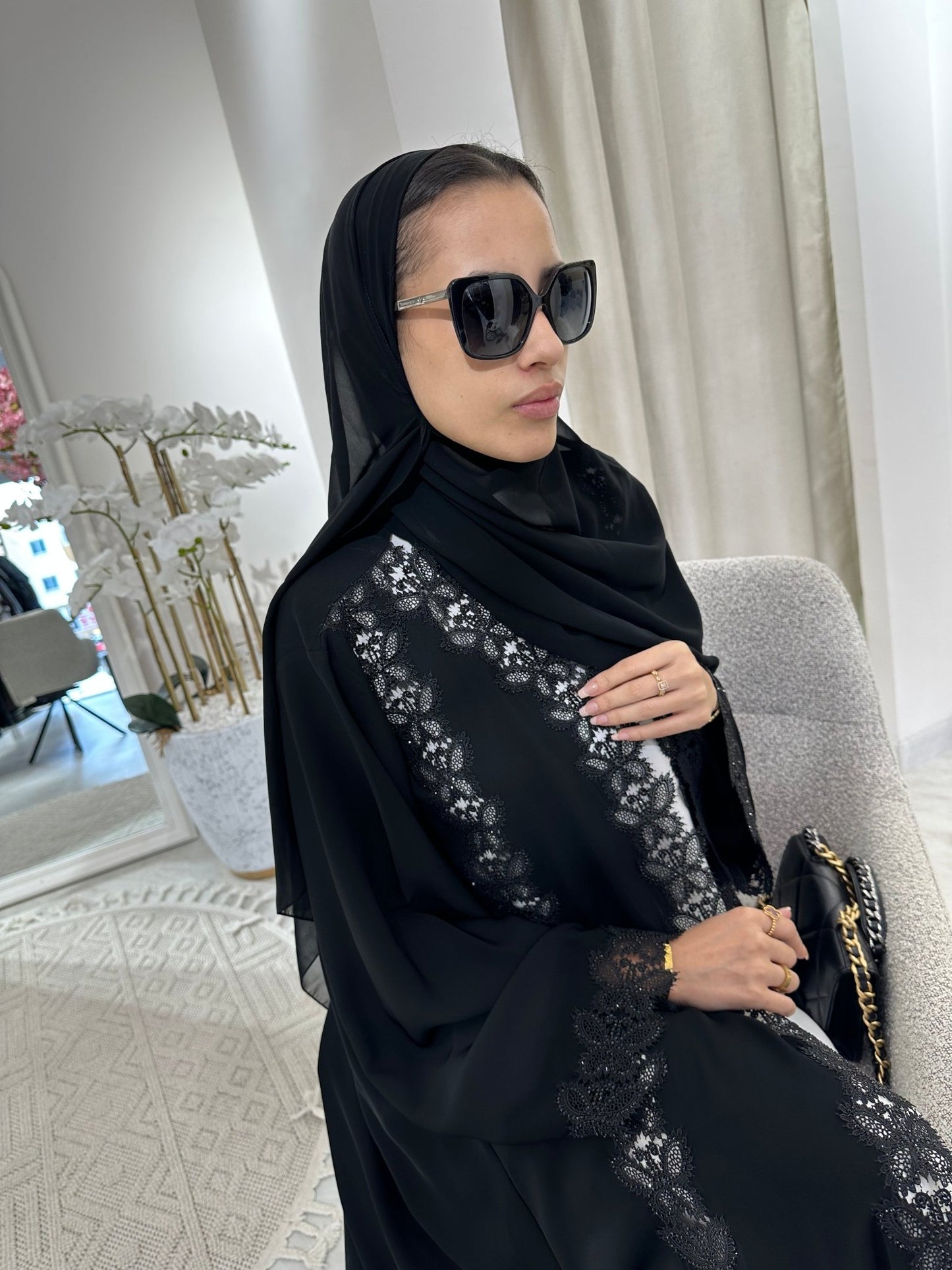 C Black Summer Eid Abaya 05