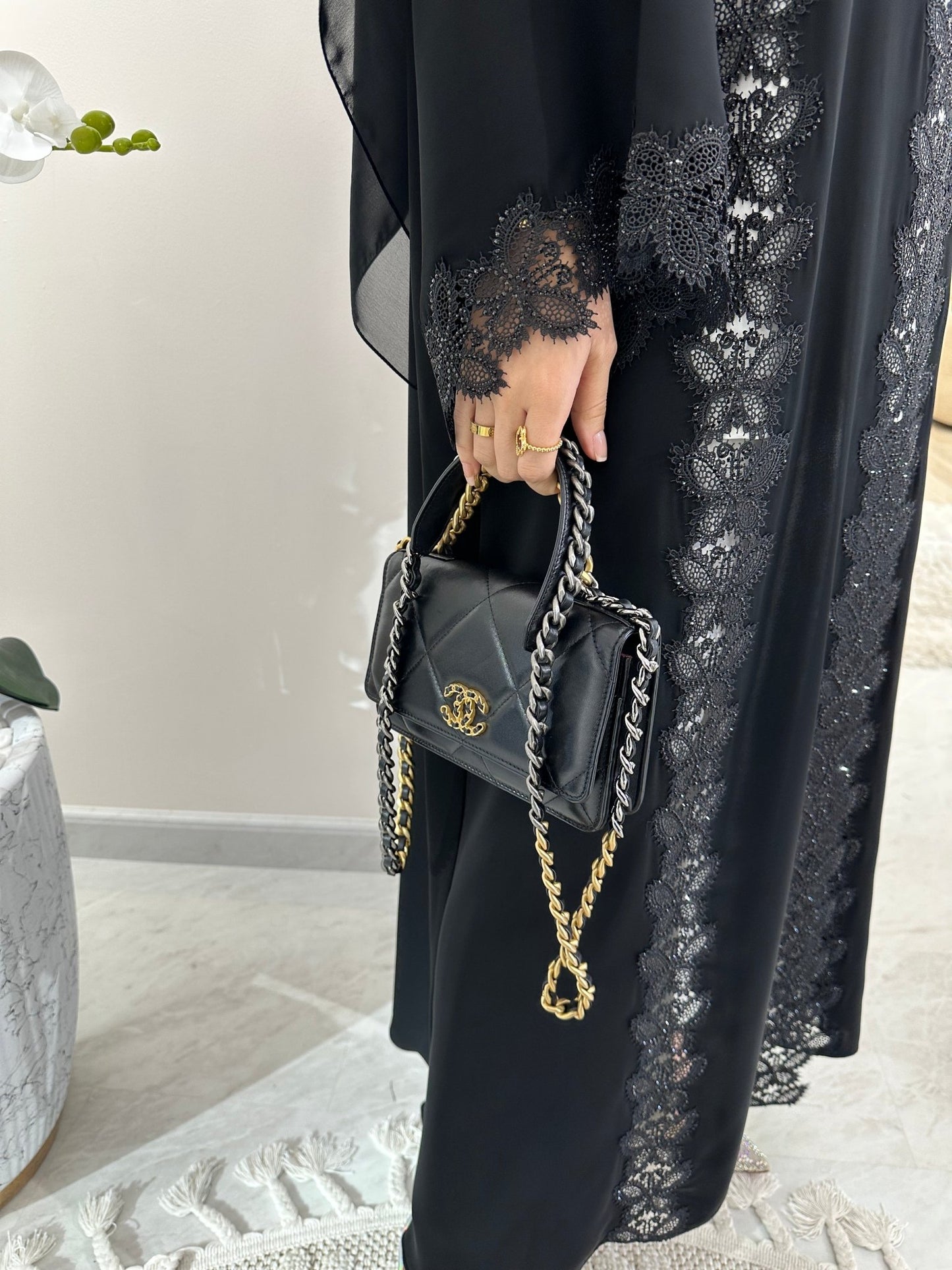 C Black Summer Eid Abaya 05