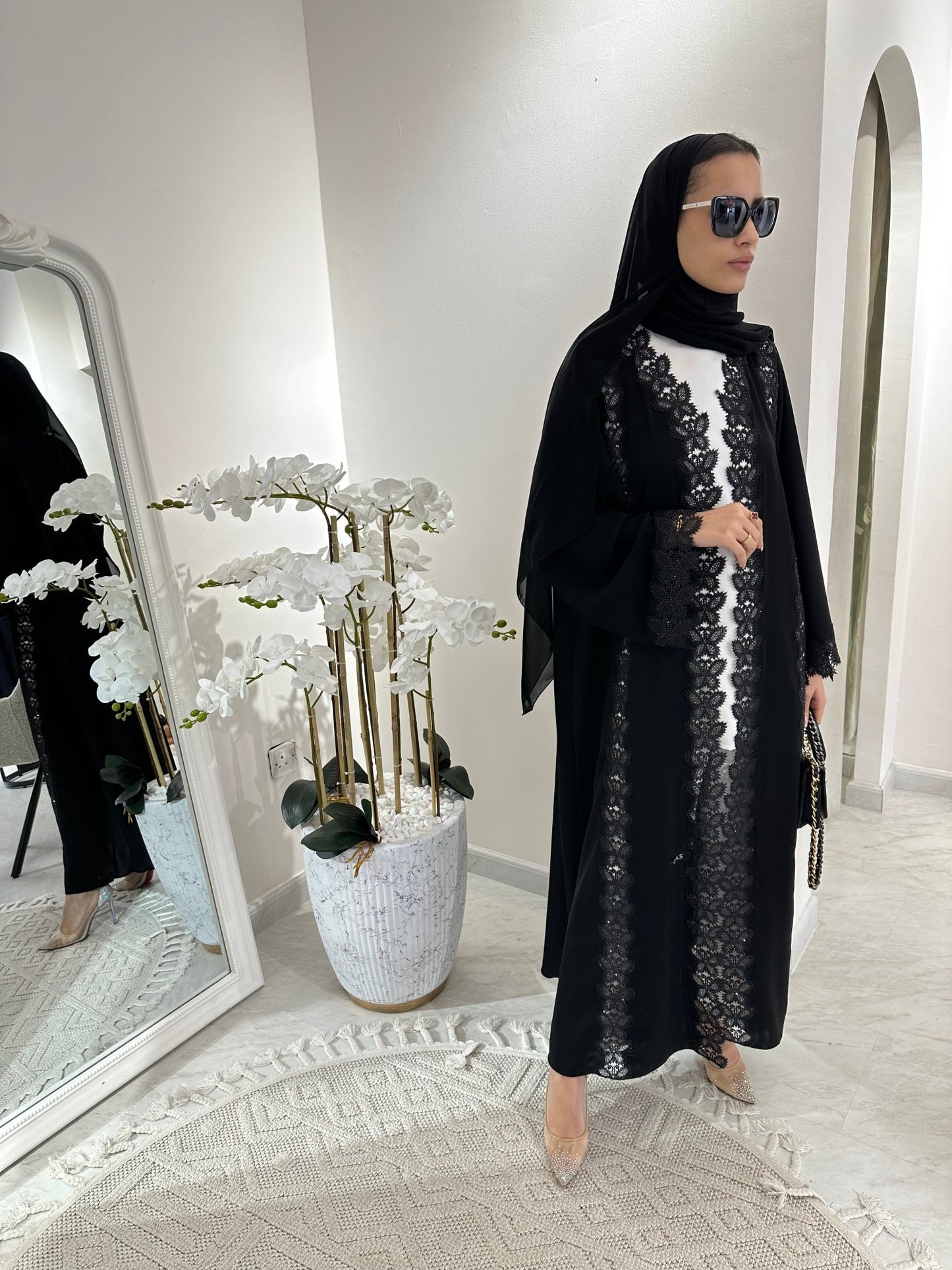 C Black Summer Eid Abaya 05