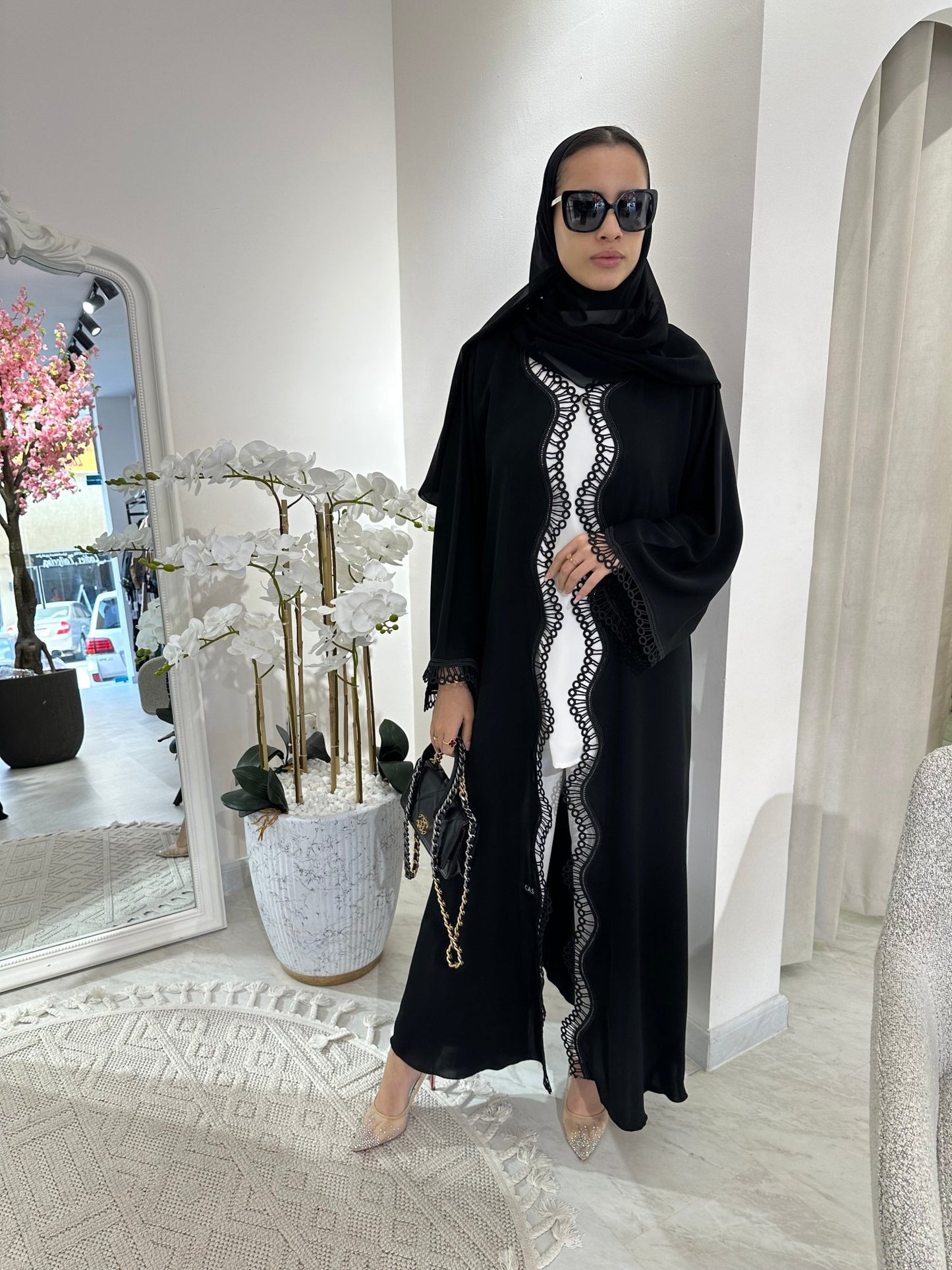 C Black Summer Eid Abaya 06