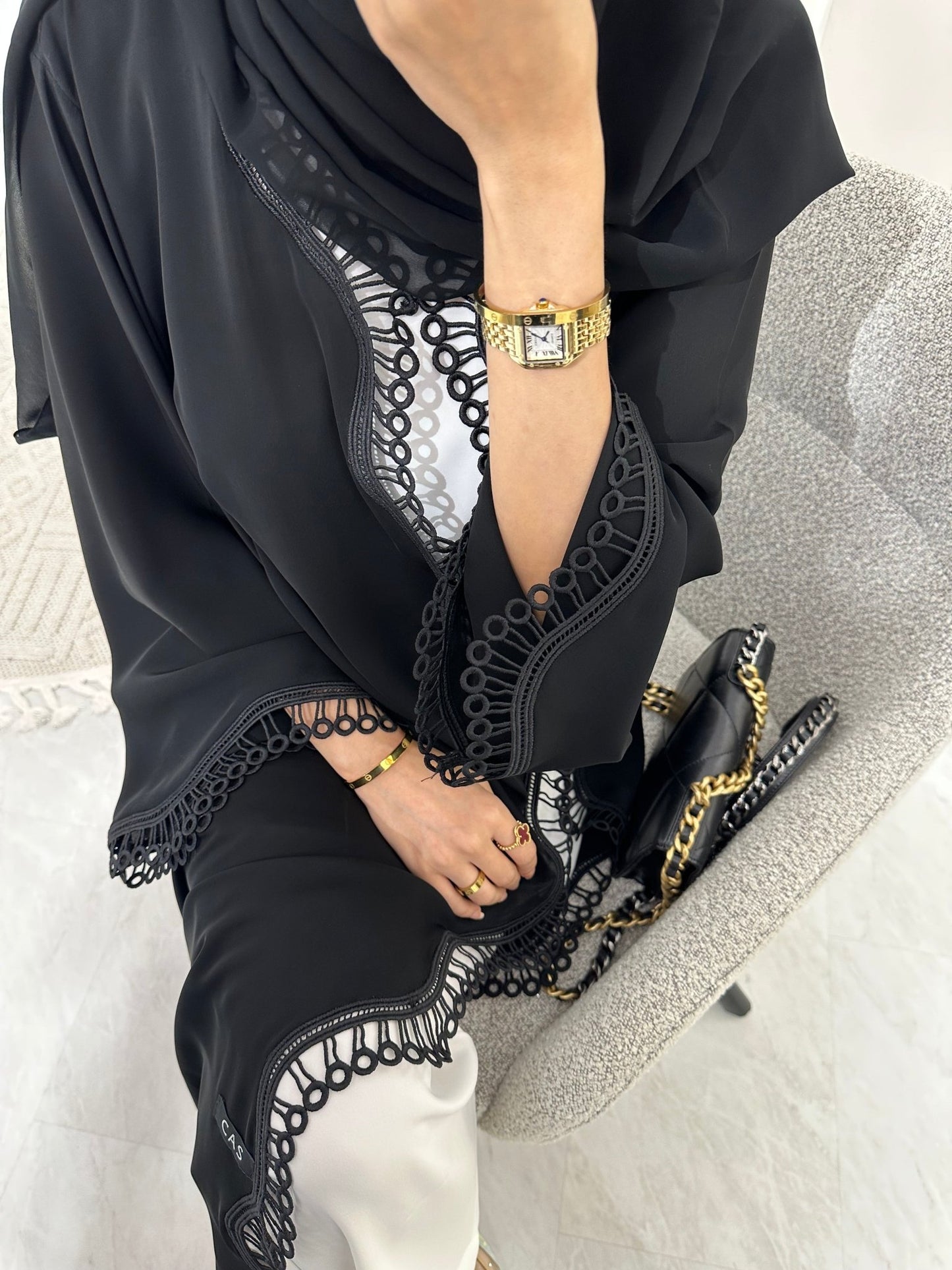 C Black Summer Eid Abaya 06