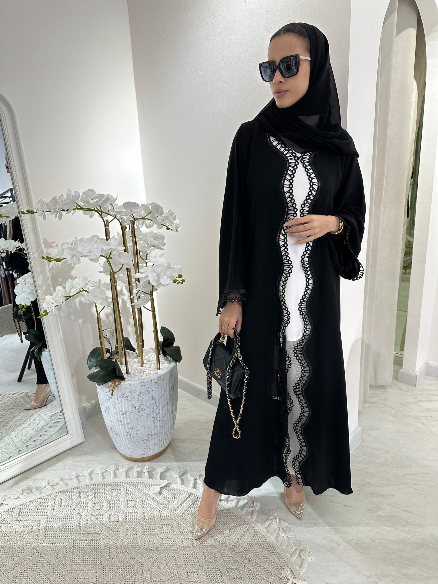 C Black Summer Eid Abaya 06