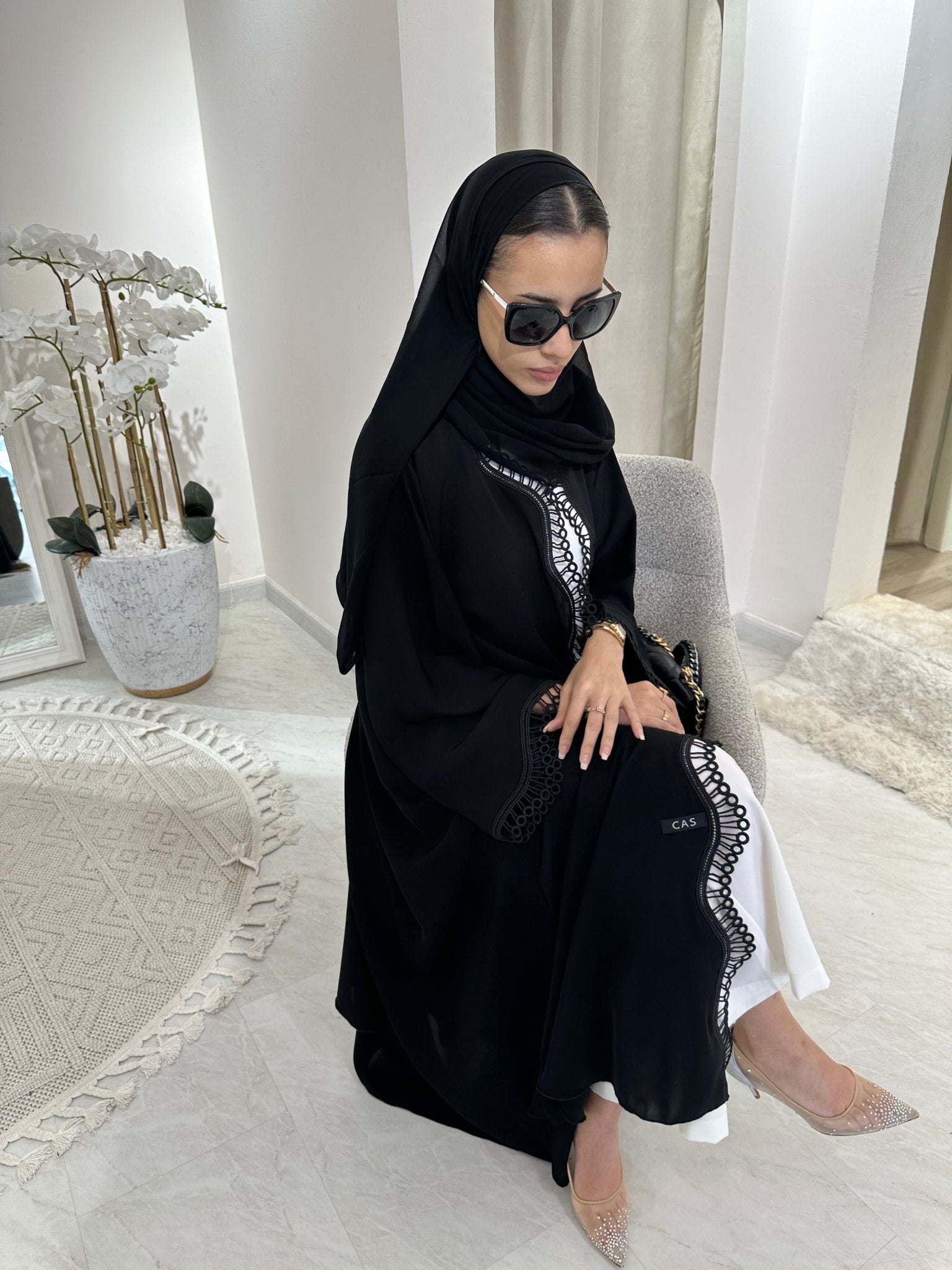 C Black Summer Eid Abaya 06