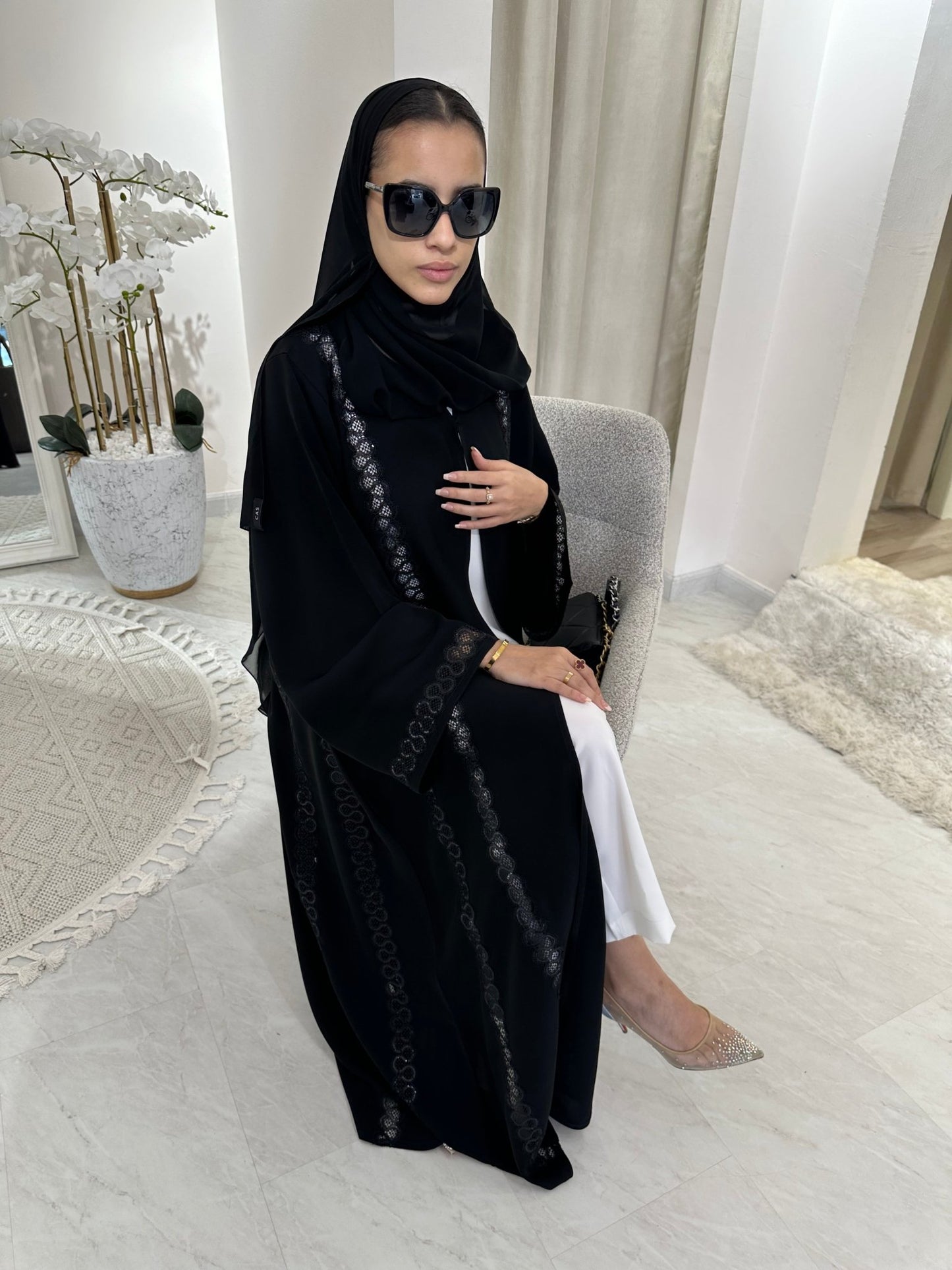 C Black Summer Eid Abaya 07