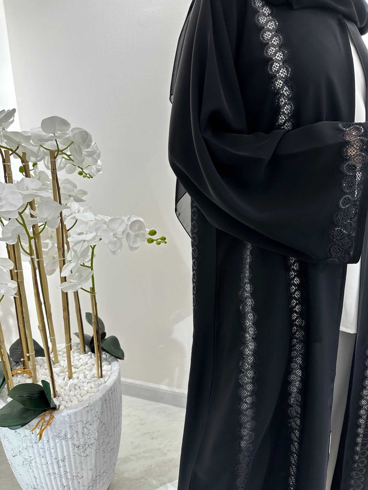 C Black Summer Eid Abaya 07