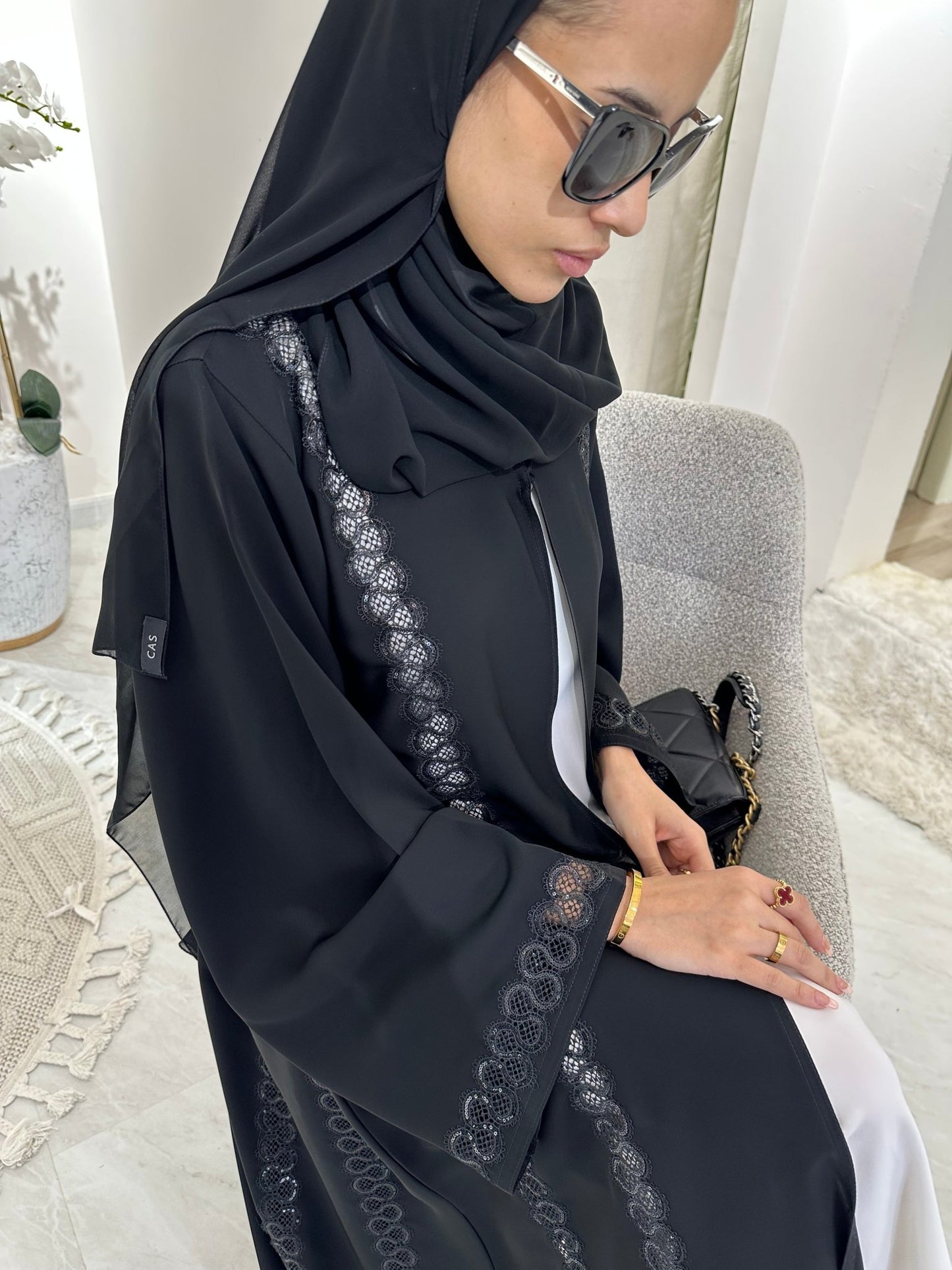 C Black Summer Eid Abaya 07