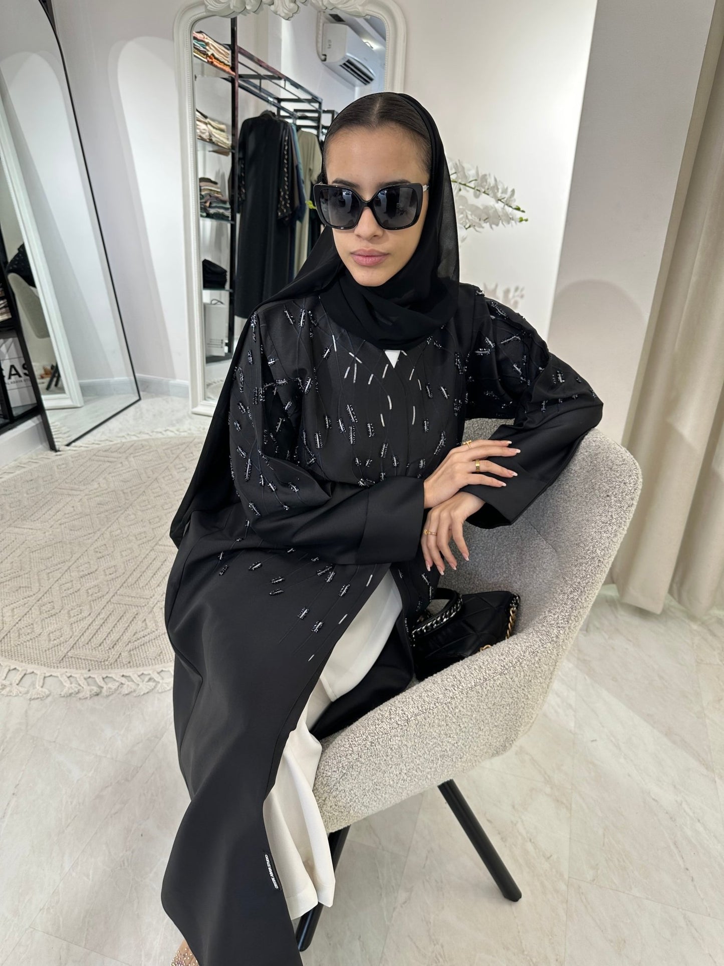 C Black Summer Eid Abaya 08