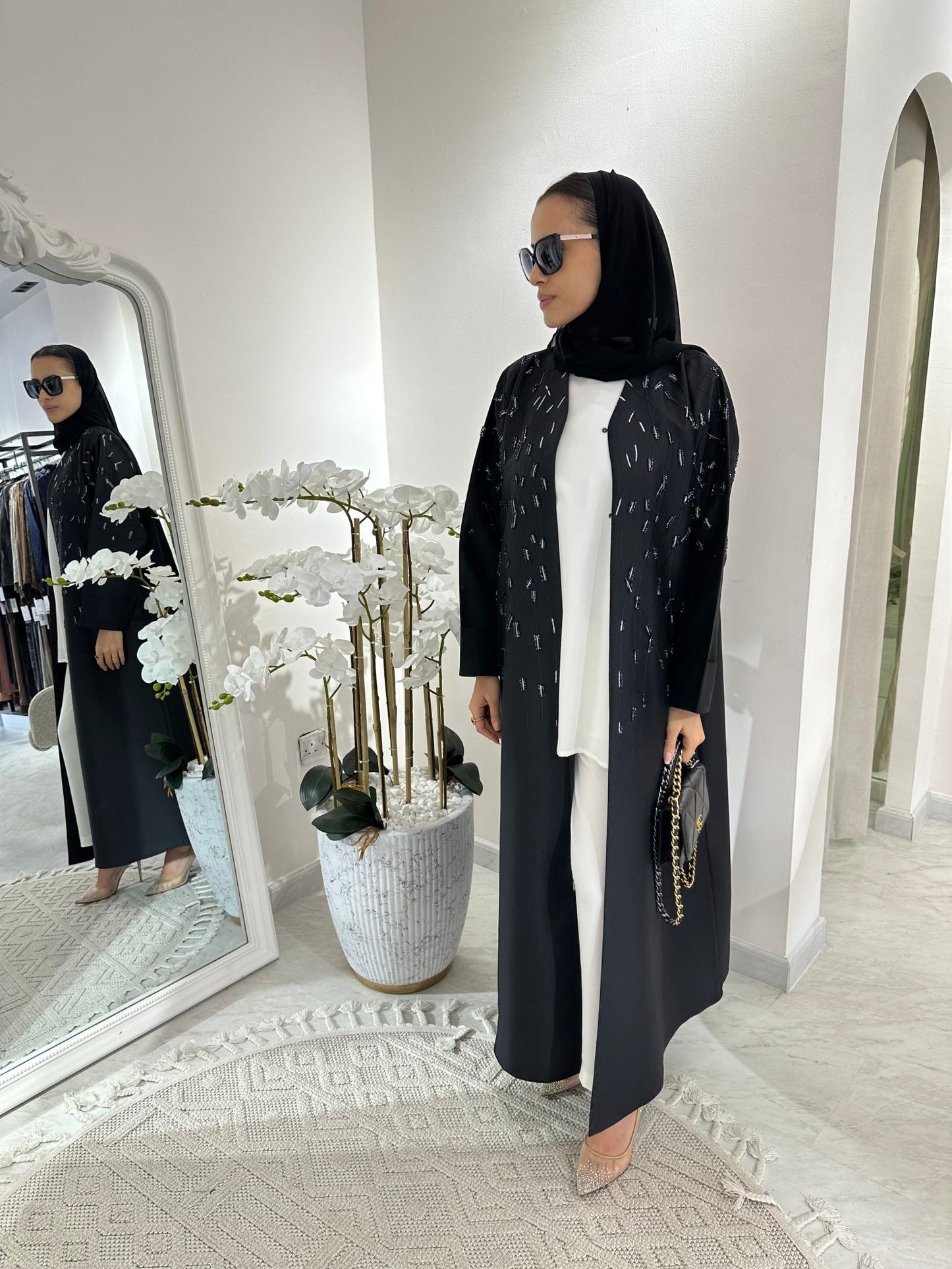 C Black Summer Eid Abaya 08