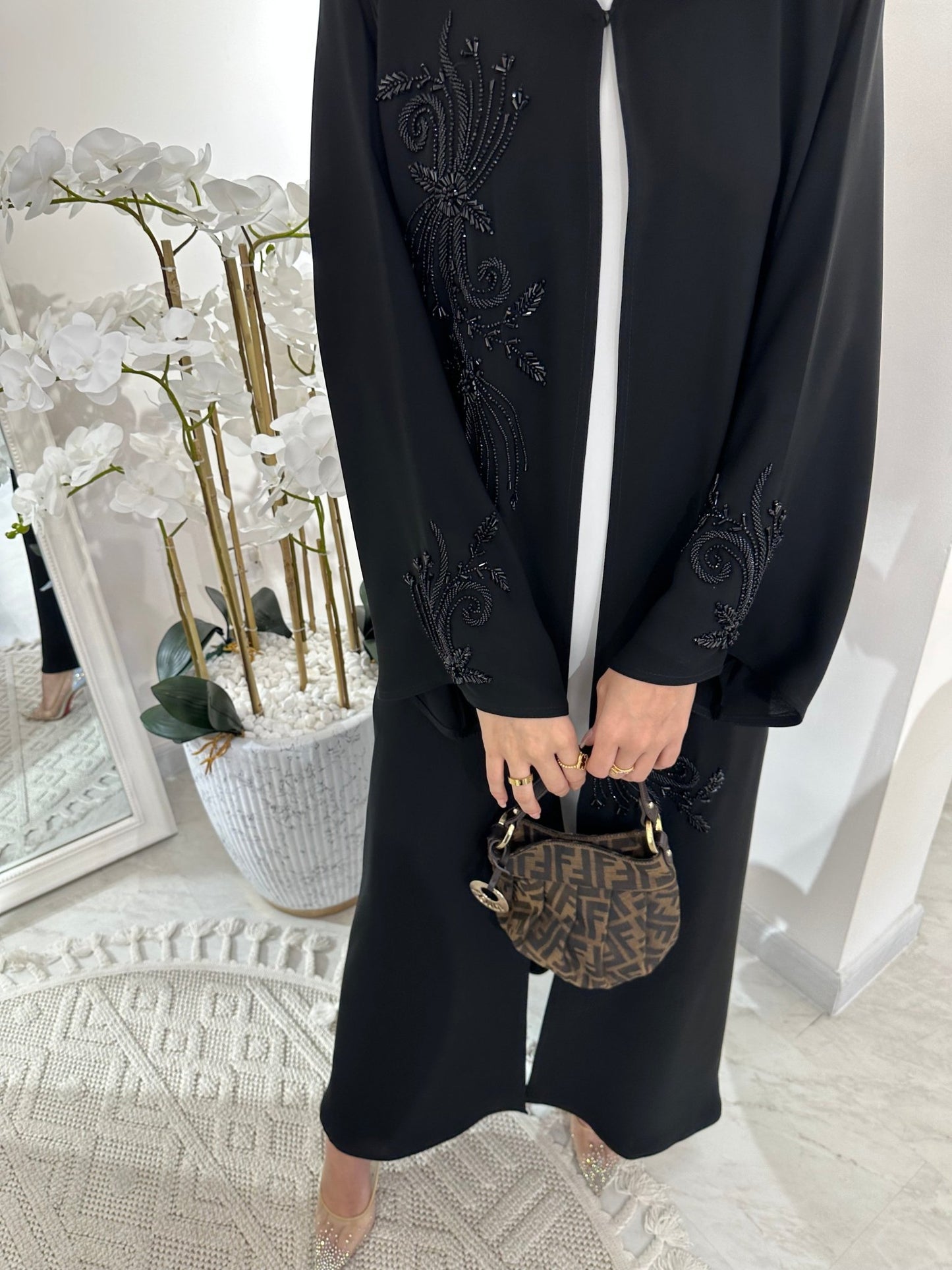 C Black Summer Eid Abaya 10