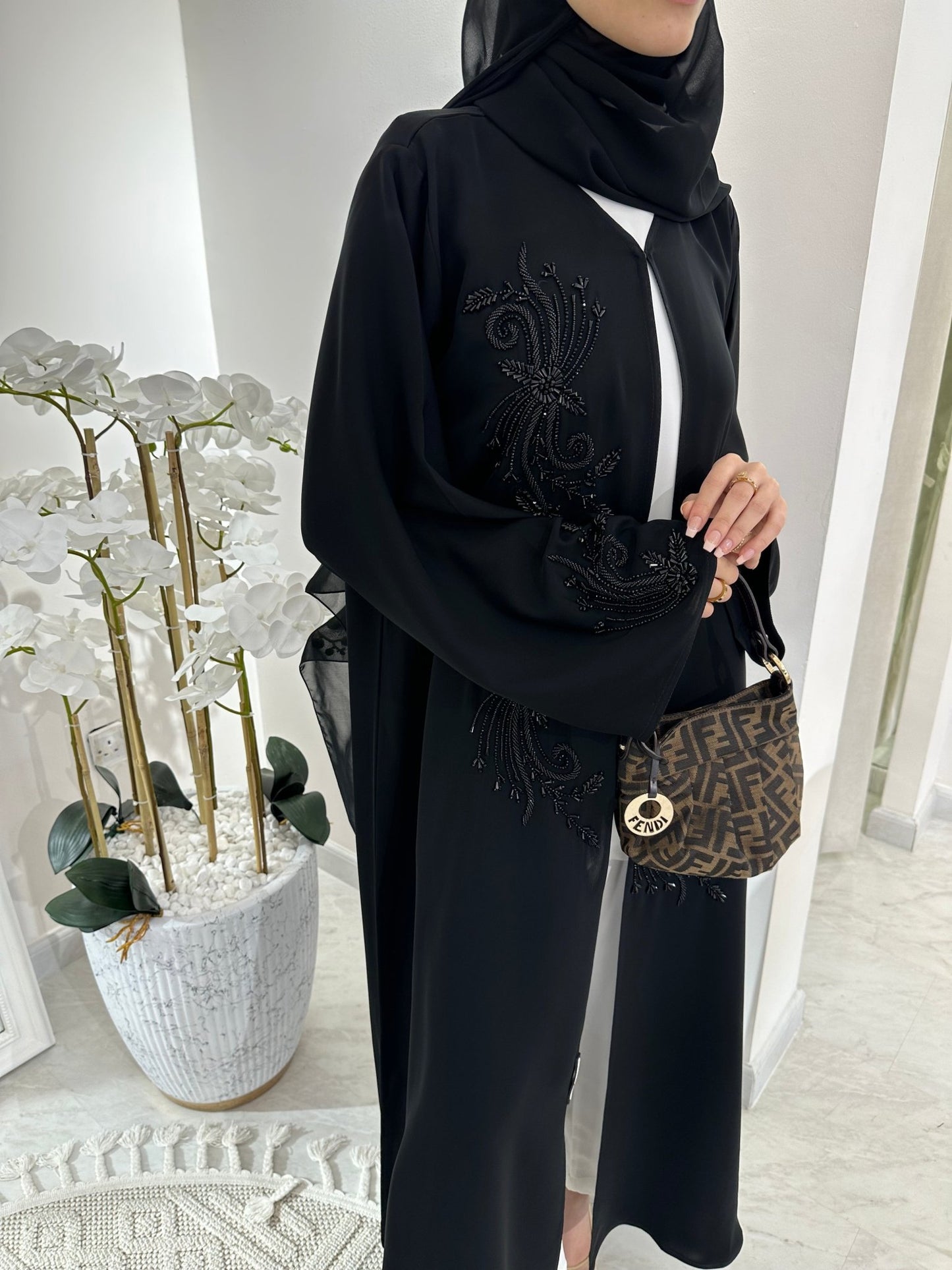 C Black Summer Eid Abaya 10