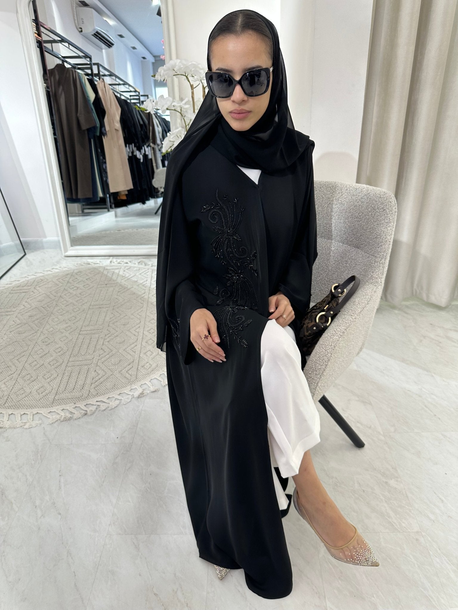 C Black Summer Eid Abaya 10